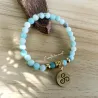 Bracelet en Amazonite et Acier Doré – Triskel