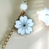 Boucles d’oreilles Sakura Émaillée et Nacre