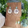 Boucles d’oreilles Fleur Ajourée et Howlite Turquoise