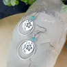 Boucles d’oreilles Fleur Ajourée et Howlite Turquoise