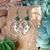 Boucles d’oreilles Gecko et Jade Vert