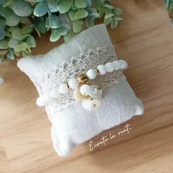 ✨ Bracelet en Nacre et Perles en Acier Inoxydable