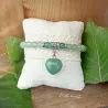 ✨ Bracelet en Aventurine avec Breloque Cœur en Aventurine