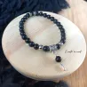 ✨ Bracelet en Obsidienne avec Breloque Goutte