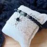 ✨ Bracelet en Obsidienne avec Breloque Goutte