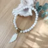 ✨ Bracelet en Nacre avec Breloque Plume