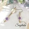 ✨ Boucles d’Oreilles Sagittaire en Améthyste