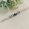 ✨ Collier en Obsidienne et Perles Heishi avec Pendentif Déesse Triple Lune