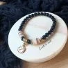 ✨ Bracelet en Obsidienne avec breloque Yin Yang