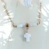 ✨ Collier en Nacre avec Pendentif Croix