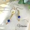 ✨ Boucles d'Oreilles Verseau en Lapis-Lazuli et Acier Inoxydable