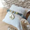 ✨ Bracelet en Œil de Faucon et acier inoxydable avec pendentif Triskel