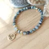 ✨ Bracelet en Œil de Faucon et acier inoxydable avec pendentif Triskel