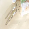 ✨ Boucles d'oreilles pendantes en Nacre et acier inoxydable