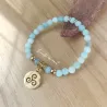 Bracelet en Amazonite et Acier Doré – Triskel