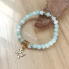 ✨ Bracelet en Amazonite et acier inoxydable avec pendentif Arbre de Vie
