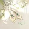 ✨ Boucles d'oreilles Soleil en Aventurine et acier inoxydable doré