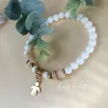 ✨ Bracelet en Nacre et pendentif Ange doré