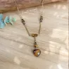 ✨ Collier pendentif cœur en Œil de Tigre