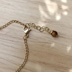 ✨ Collier pendentif cœur en Œil de Tigre
