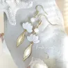 ✨ Boucles d'oreilles fleur de Lotus en Nacre
