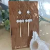 ✨ Boucles d'oreilles pendantes en Nacre et tiges dorées