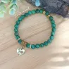 ✨ Bracelet en Jade Vert avec Breloque Cœur Ajouré