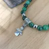✨ Bracelet en Jade Vert avec Breloque Ange