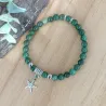 ✨ Bracelet en Jade Vert avec Breloque Étoile de Mer
