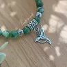 ✨ Bracelet en Jade Vert avec Breloque Colibri