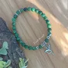 ✨ Bracelet en Jade Vert avec Breloque Colibri