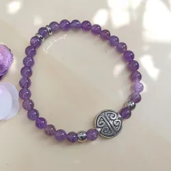 ✨ Bracelet en Améthyste – Symbole de Sérénité et de Longévité