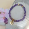 ✨ Bracelet en Améthyste et Cœur