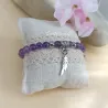 ✨ Bracelet en Améthyste – Plume de Légèreté et de Sérénité