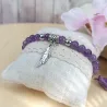 ✨ Bracelet en Améthyste – Plume de Légèreté et de Sérénité
