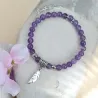 ✨ Bracelet en Améthyste – Plume de Légèreté et de Sérénité