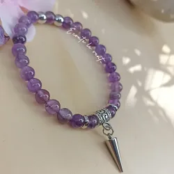✨ Bracelet en Améthyste – Pendule de Clarté et d'Harmonie