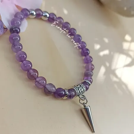 ✨ Bracelet en Améthyste – Pendule de Clarté et d'Harmonie