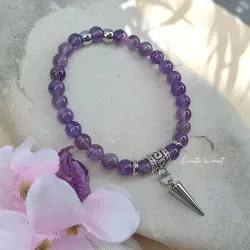 ✨ Bracelet en Améthyste – Pendule de Clarté et d'Harmonie