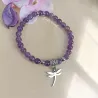 ✨ Bracelet en Améthyste – Libellule