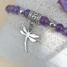 ✨ Bracelet en Améthyste – Libellule
