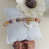 ✨ Bracelet en Mokaïte – Libellule