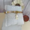 ✨ Bracelet en Mokaïte avec breloque Gecko