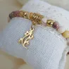 ✨ Bracelet en Mokaïte avec breloque Gecko