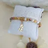 ✨ Bracelet en Mokaïte avec breloque Gecko