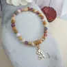 ✨ Bracelet en Mokaïte avec breloque Gecko