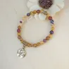 ✨ Bracelet en Mokaïte avec breloque Arbre de Vie