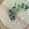 ✨ Bague cœur verre facété, Aventurine et Jade