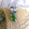 ✨ Bague cœur verre facété, Aventurine et Jade