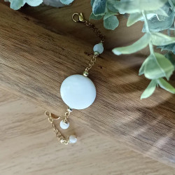 ✨Bracelet en nacre blanche – Élégance minimaliste